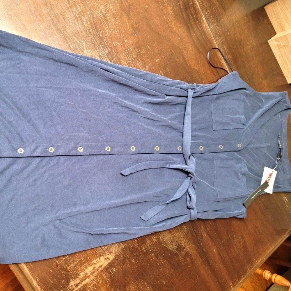 Tahari Blue Midi Dress